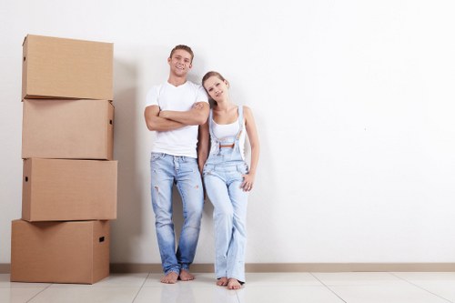 Professional Man with Van team preparing for a commercial move