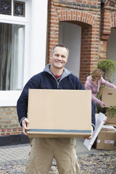 Man with van making a removal service call