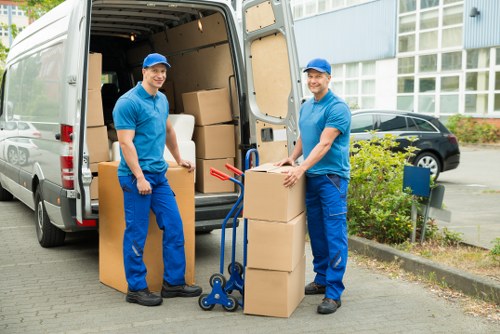 Man with van vehicle loaded for a family move