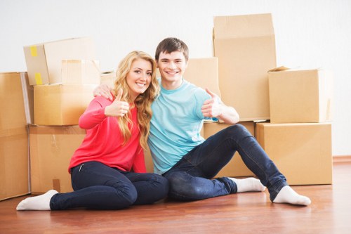 Man with van transporting furniture to new home